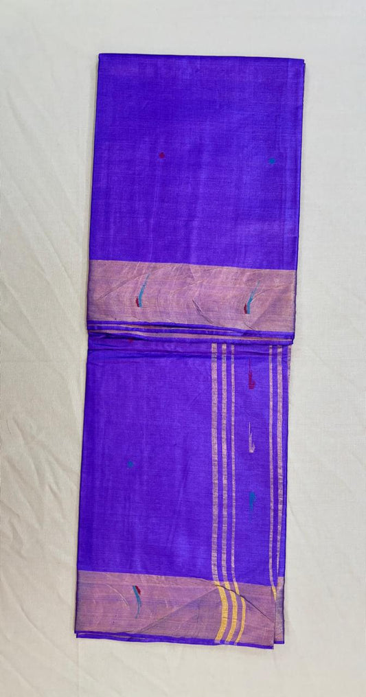 Paithani - Royal Purple Tussar | Handloom
