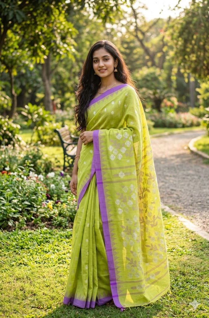 Moirangphee -  (Cotton Mixed) Saree | Handloom