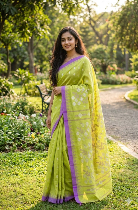 Moirangphee -  (Cotton Mixed) Saree | Handloom