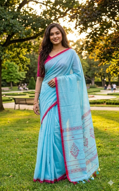 Moirangphee -  (Cotton Mixed) Saree | Handloom