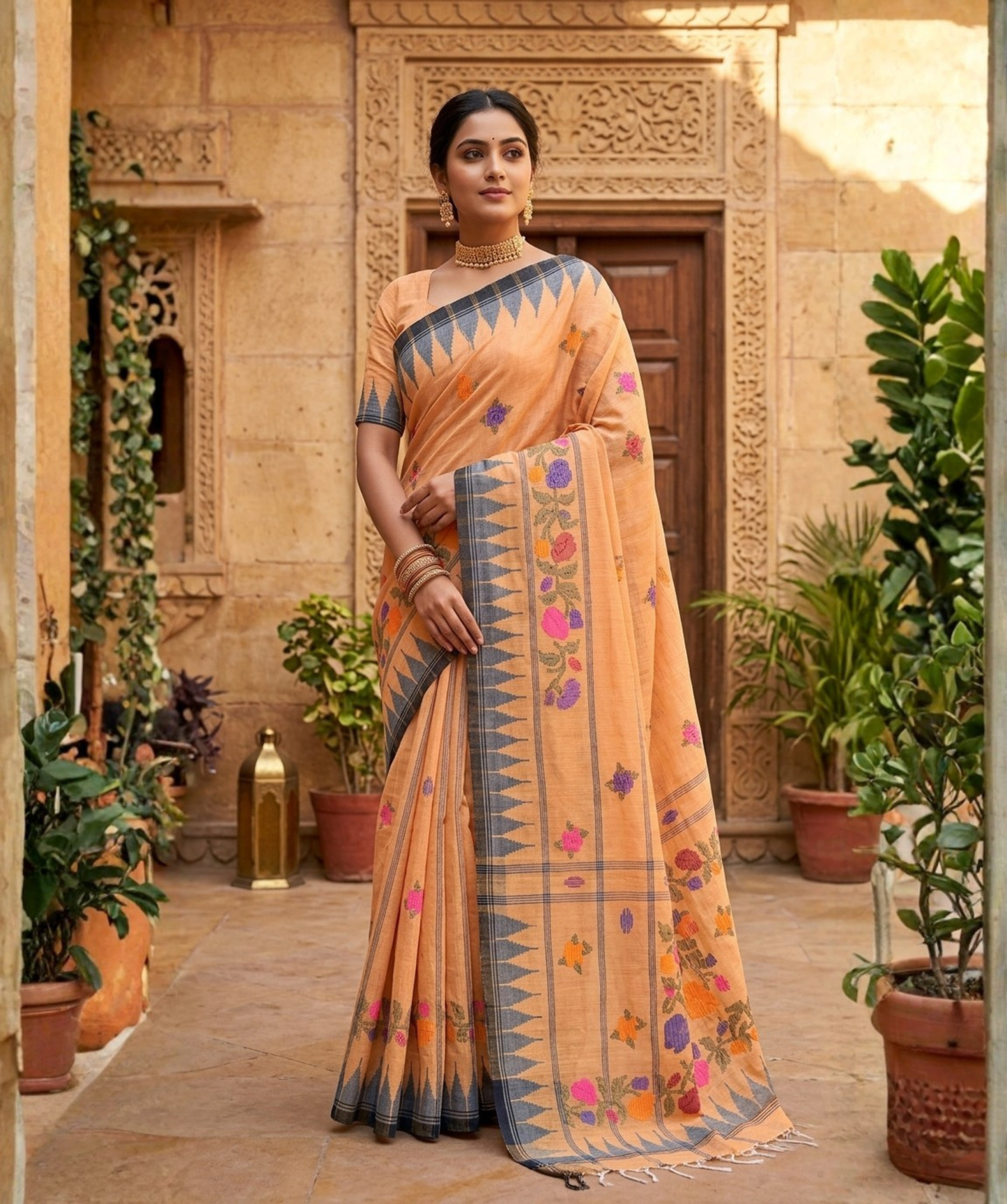 Moirangphee - Pure Cotton Saree | Handloom