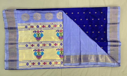 Paithani - Royal Blue Yeola | Handloom