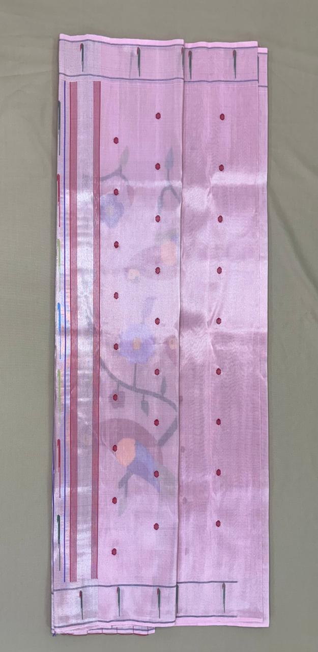 Paithani - Classic Light Pink Yeola | Handloom