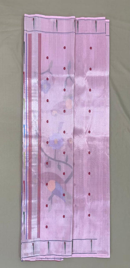 Paithani - Classic Light Pink Yeola | Handloom