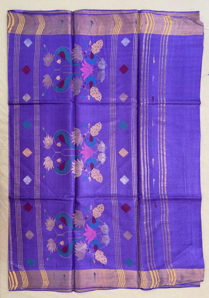 Paithani - Royal Purple Tussar | Handloom