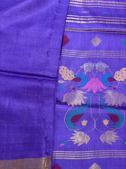 Paithani - Royal Purple Tussar | Handloom